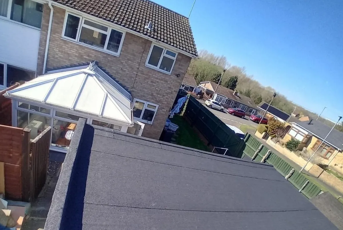 Old asbestos roof replaced: after