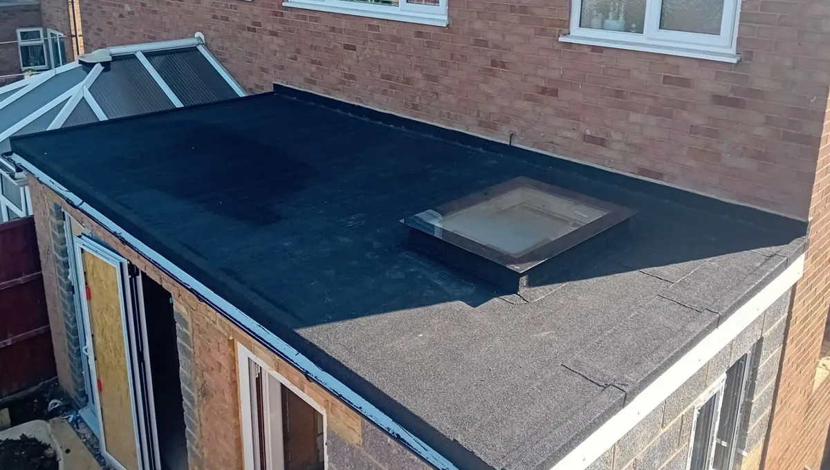 New-build extension roof: after