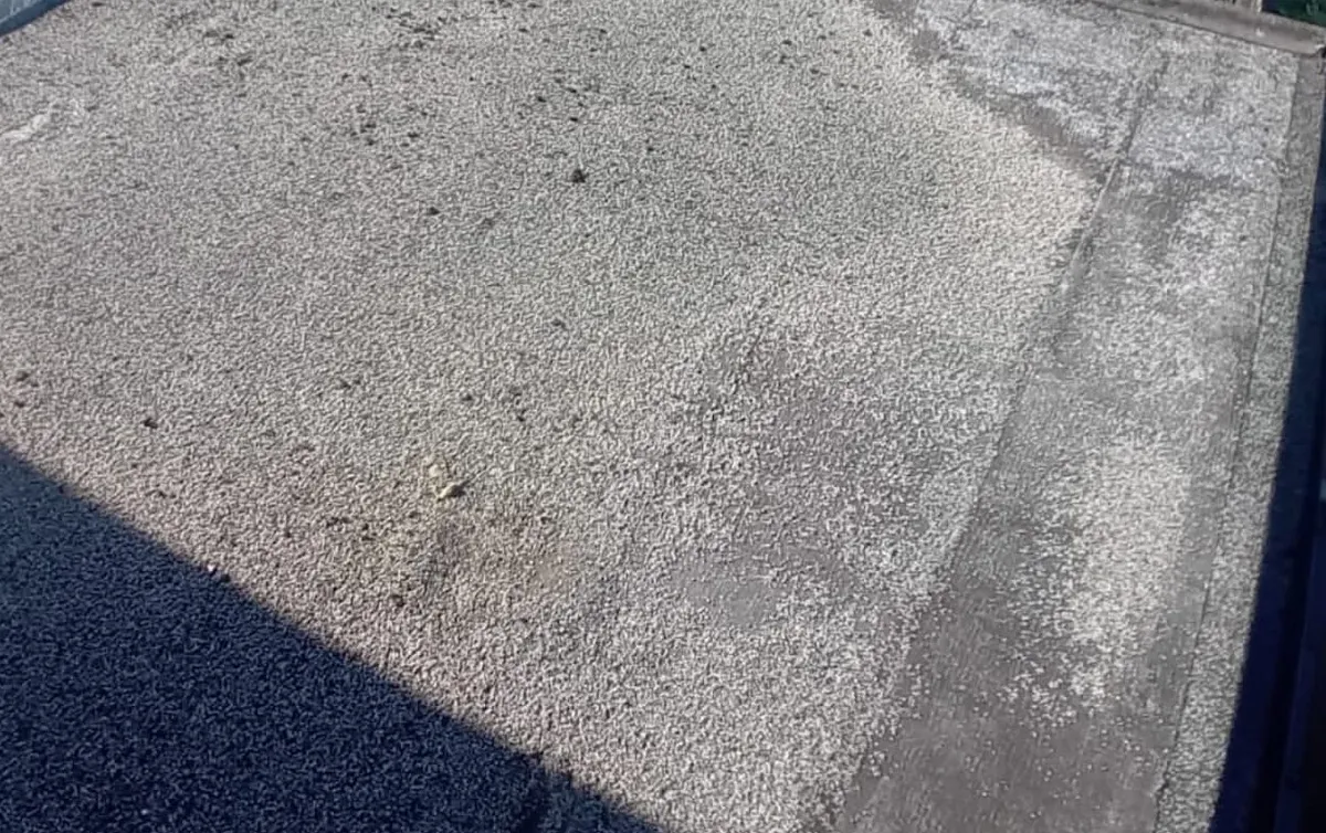 Flat roof refelt: before