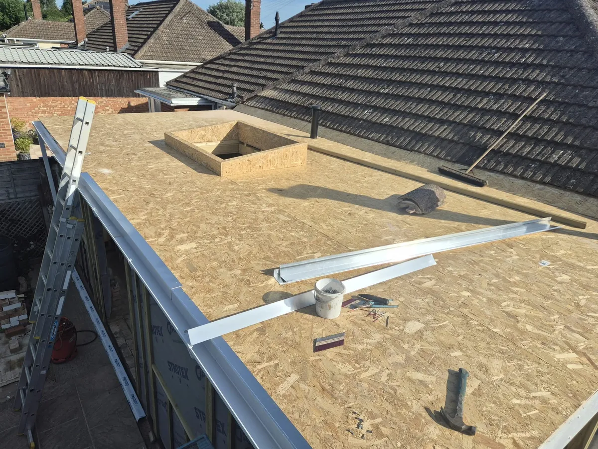 Extension roof with rooflight: during