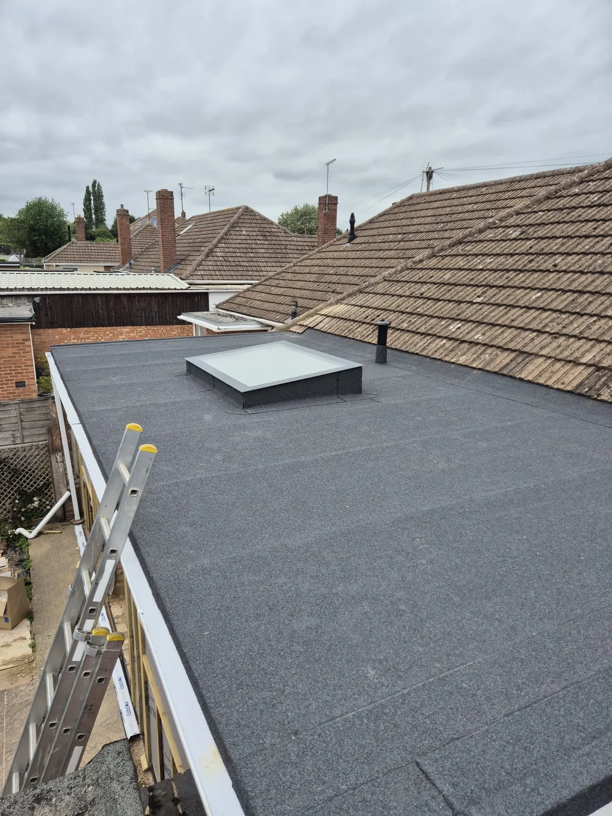 Extension roof with rooflight: after